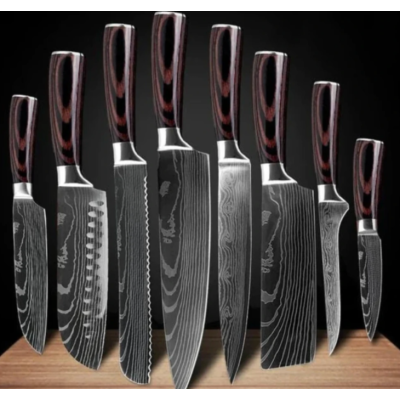 Professional Damascus Steel Knife Set